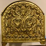 Jewelry chest with its bronze key, Renaissance style, 19th century fleur-de-lis decoration