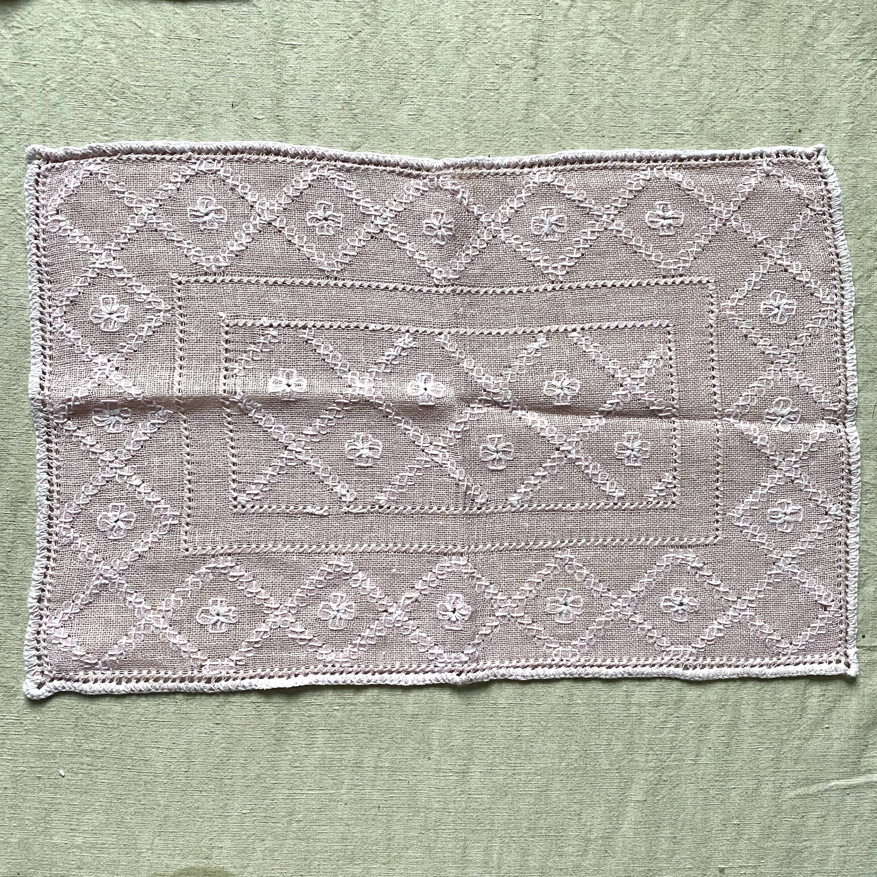 Openwork embroidered napkins