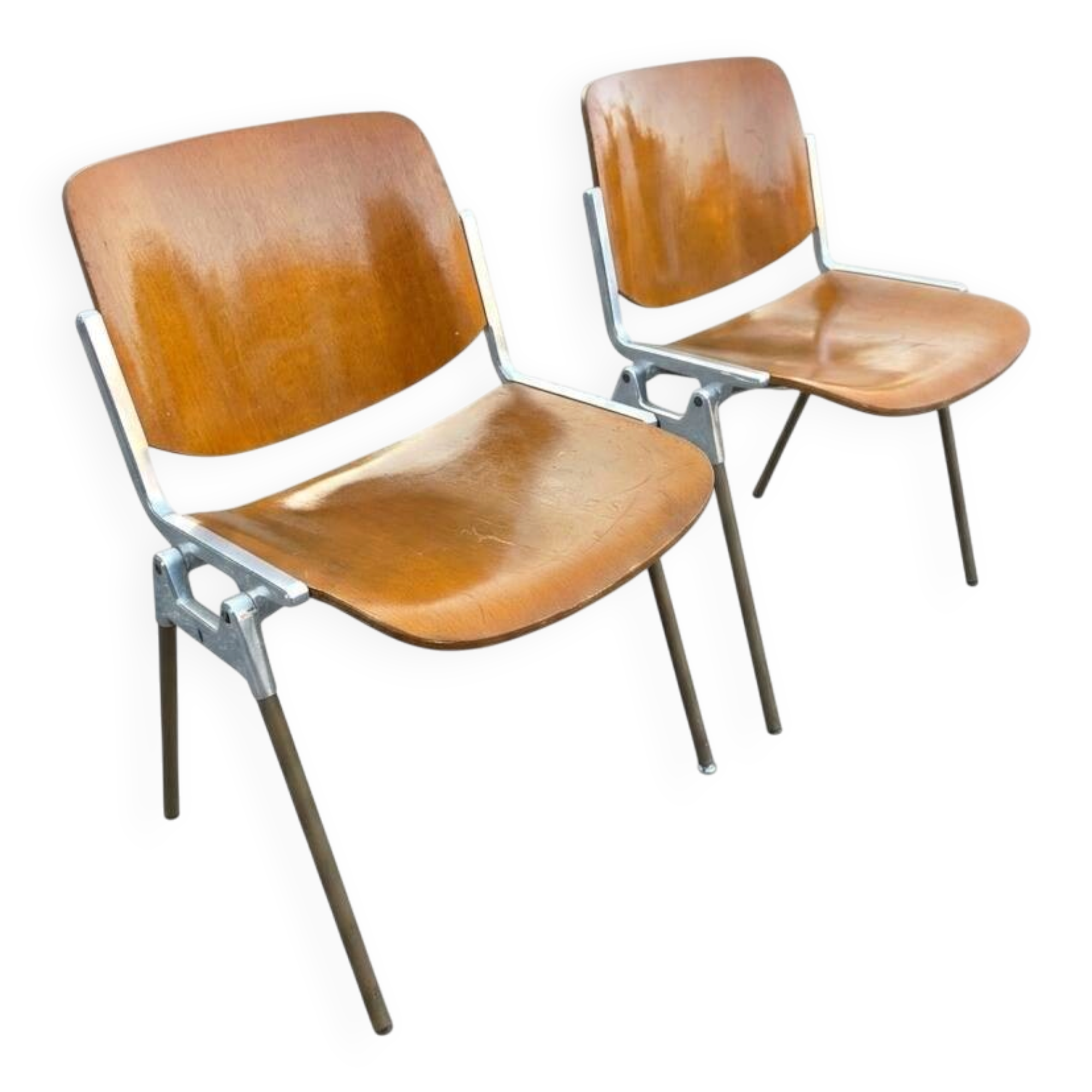 Paire de chaises "DSC 106" par Giancarlo Piretti pour Castelli, 1960