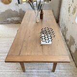 Table de ferme en pin et chêne