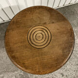 Wooden side table, turned wooden leg