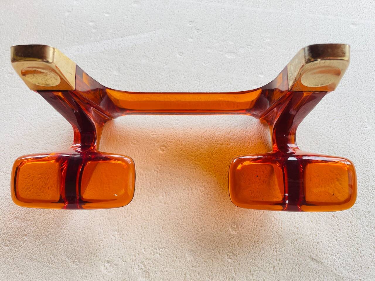 Set of 4 Burnt Orange 1970s Bathroom Accessories