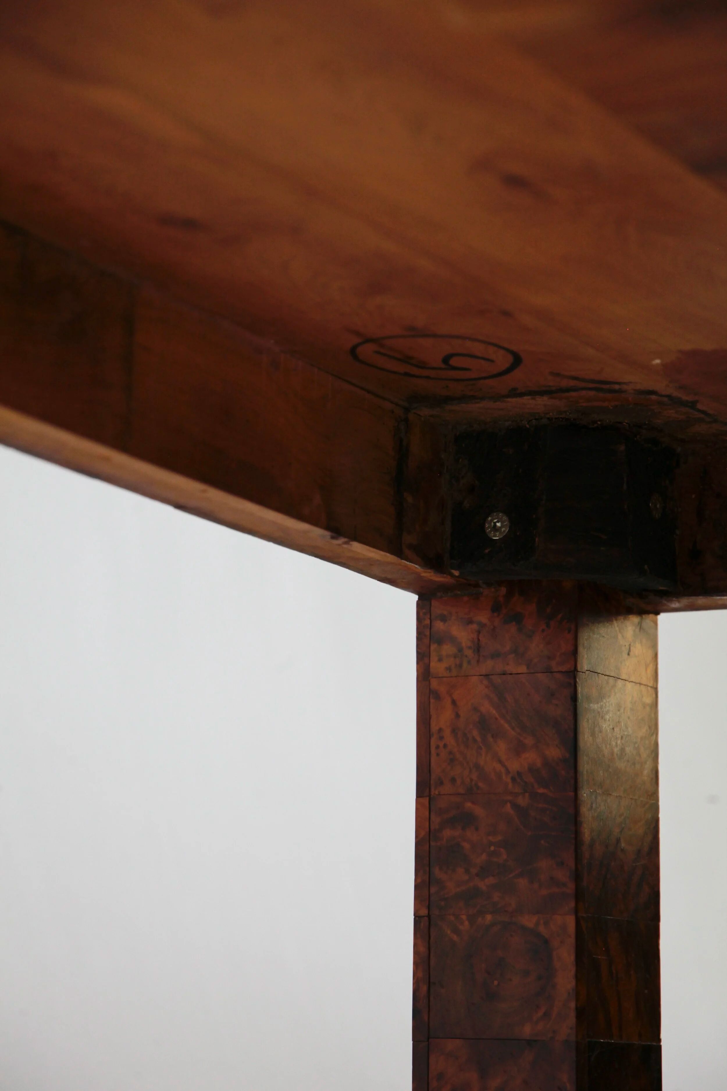 Coffee table made of solid elm burl, patchwork, Belgium, 1990s