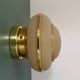 Vintage Art Deco globe wall/ceiling light in frosted yellow and gold glass.