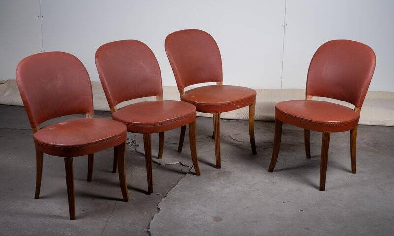 Café chairs attributed to Otto Schultz for AB Boet, 1930s, Set of 4