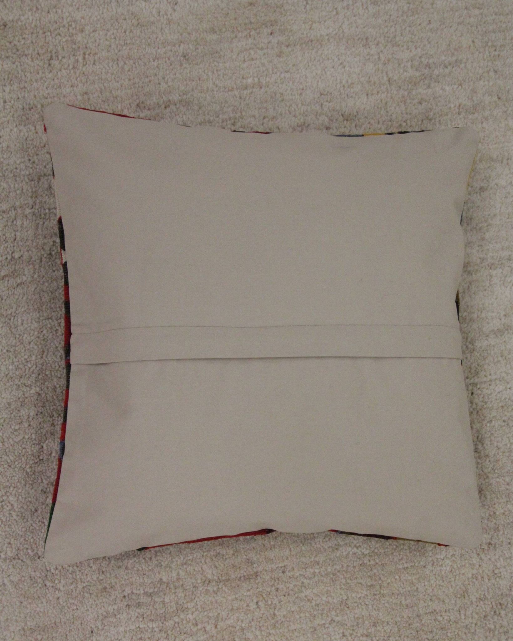 A Pair of Atique Turkish Flatweabe Kilim Cushion Cover, Geometric Pillow