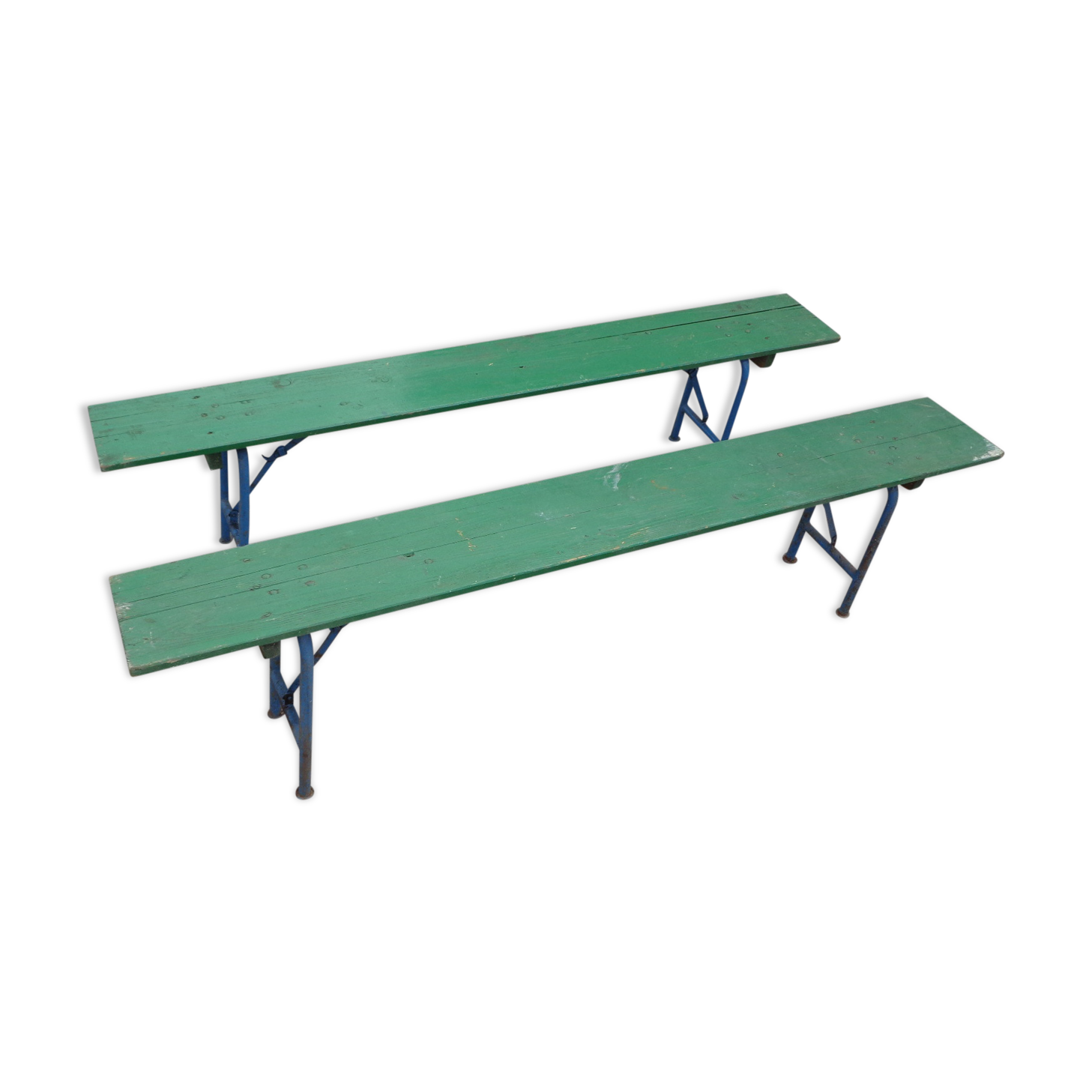2 brewery folding benches