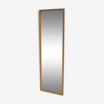 Scandinavian oak mirror, Sweden, 1960, 123cm x 39cm