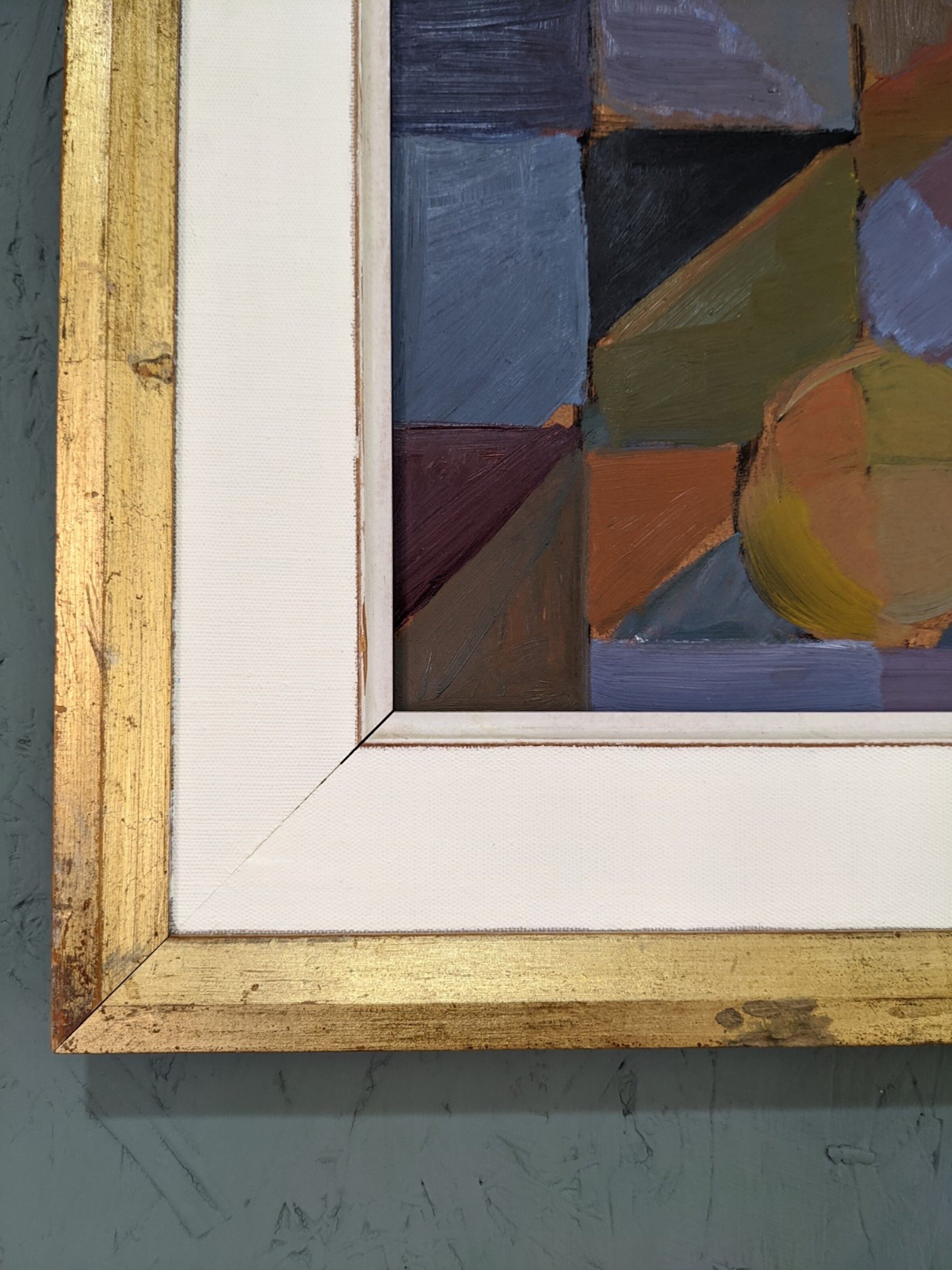 Swedish abstract oil painting from mid-century 1950