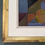 Swedish abstract oil painting from mid-century 1950