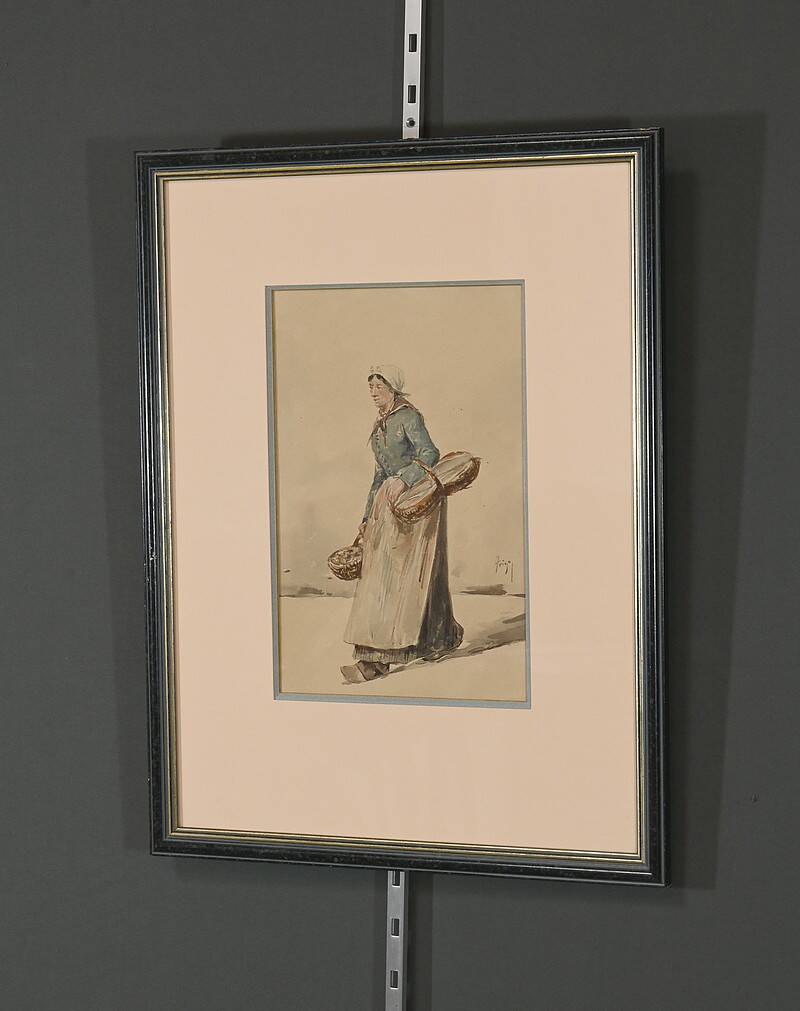 Watercolour "The Nantes Trader", signed Z. Trigo – Late 19th century