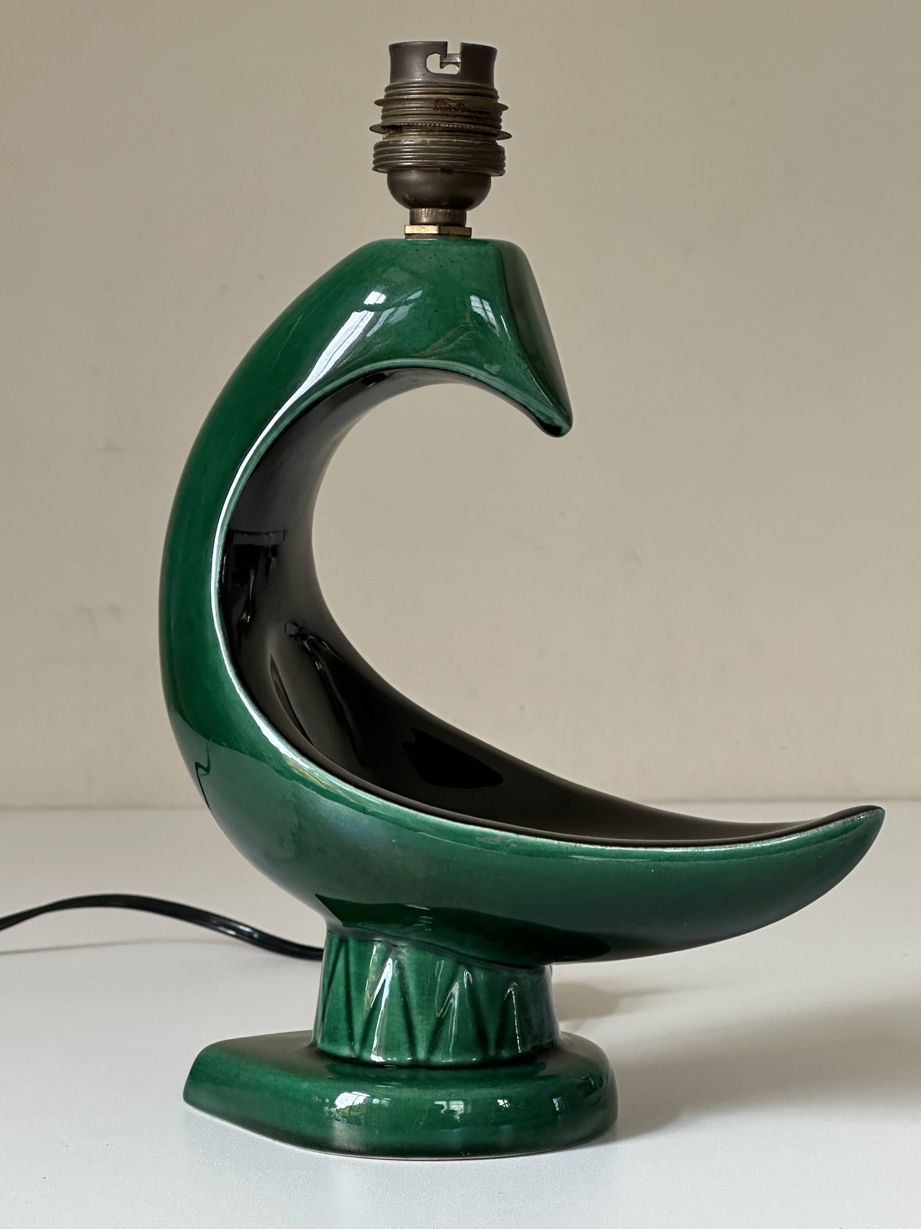 Vintage ceramic bird lamp from the 60s