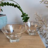 Lot two verrines gilded edges