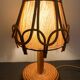 Lampe en rotin Louis Sognot 1950