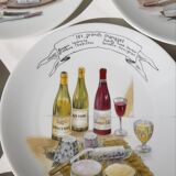 Plateau de fromages en porcelaine avec 6 assiettes assorties
