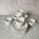 Porcelain cups and saucers Limoges Bernardaud
