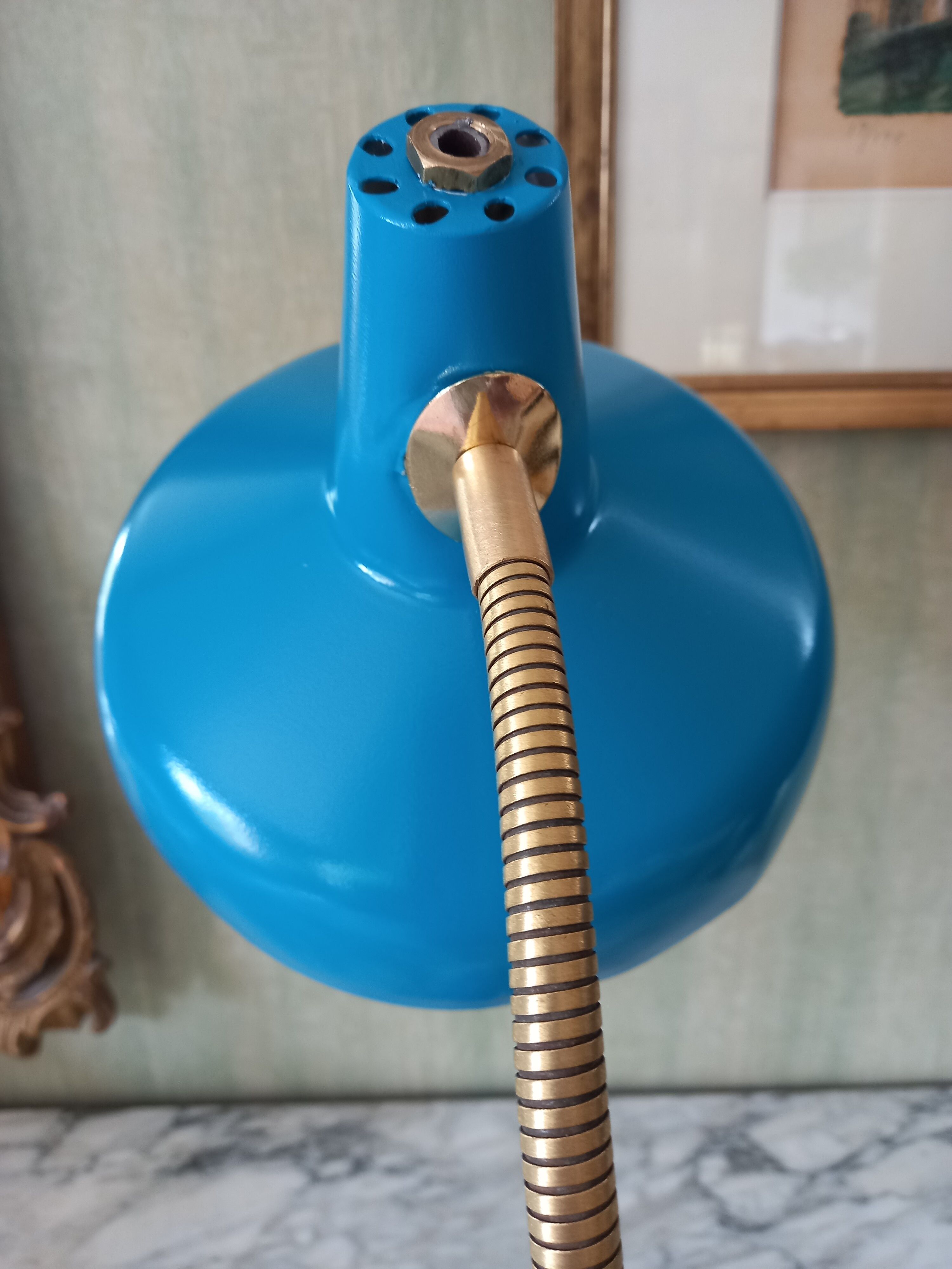 Vintage blue desk lamp