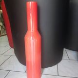 Red glazed stoneware vase