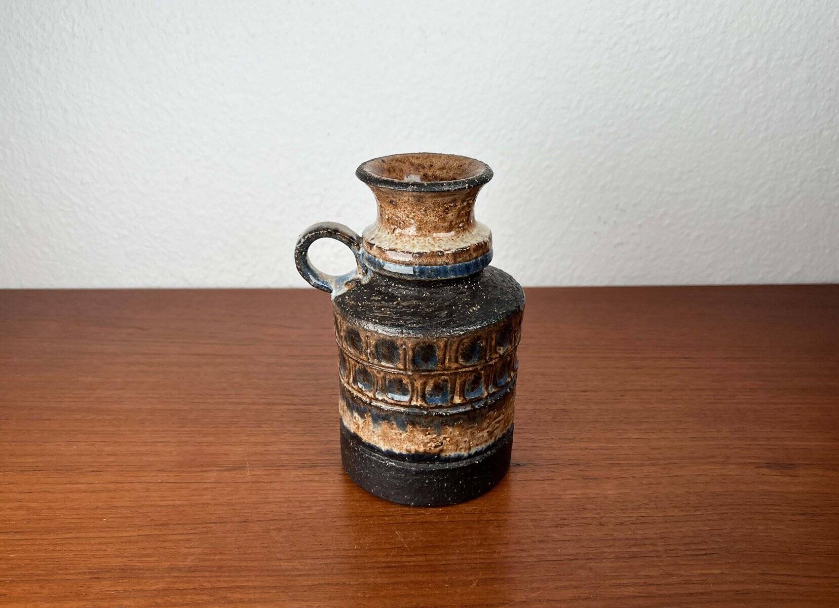 Ceramic vase from the Danish modern mid-century studio, 1960s.