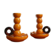 Pair of ceramic candle holders