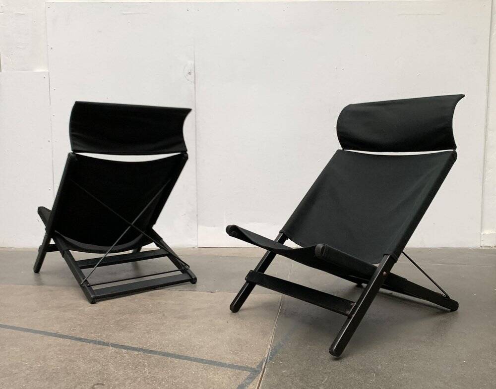 Set of minimalist postmodern folding chairs model Hestra by Tord Björklund for Ikea, 1980s.