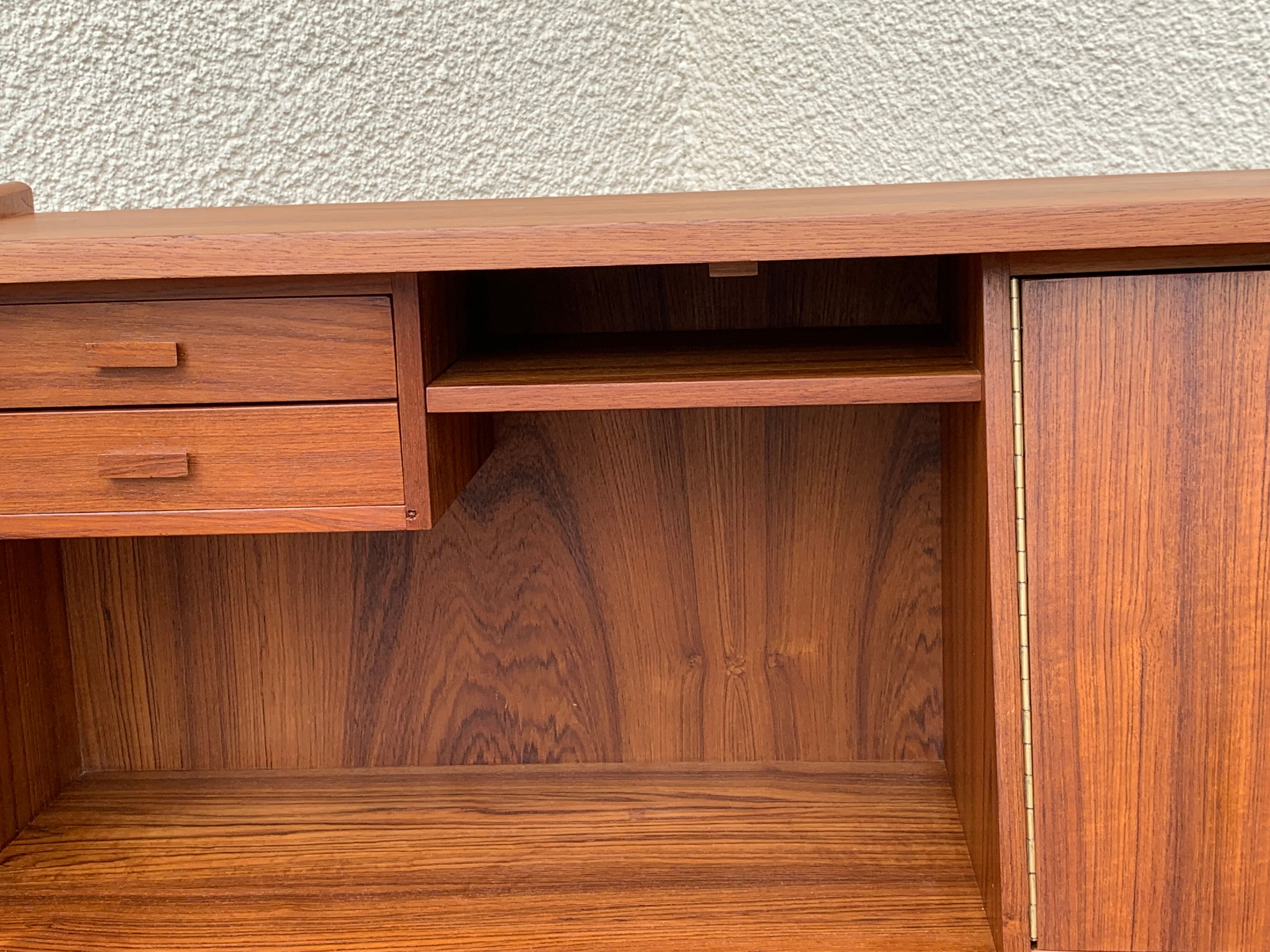 Secretary chest of drawers Teak by Arne Wahl Iversen for Falster Modelfabrik 1960