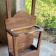 Coat rack / coat stand and umbrella stand in olive wood