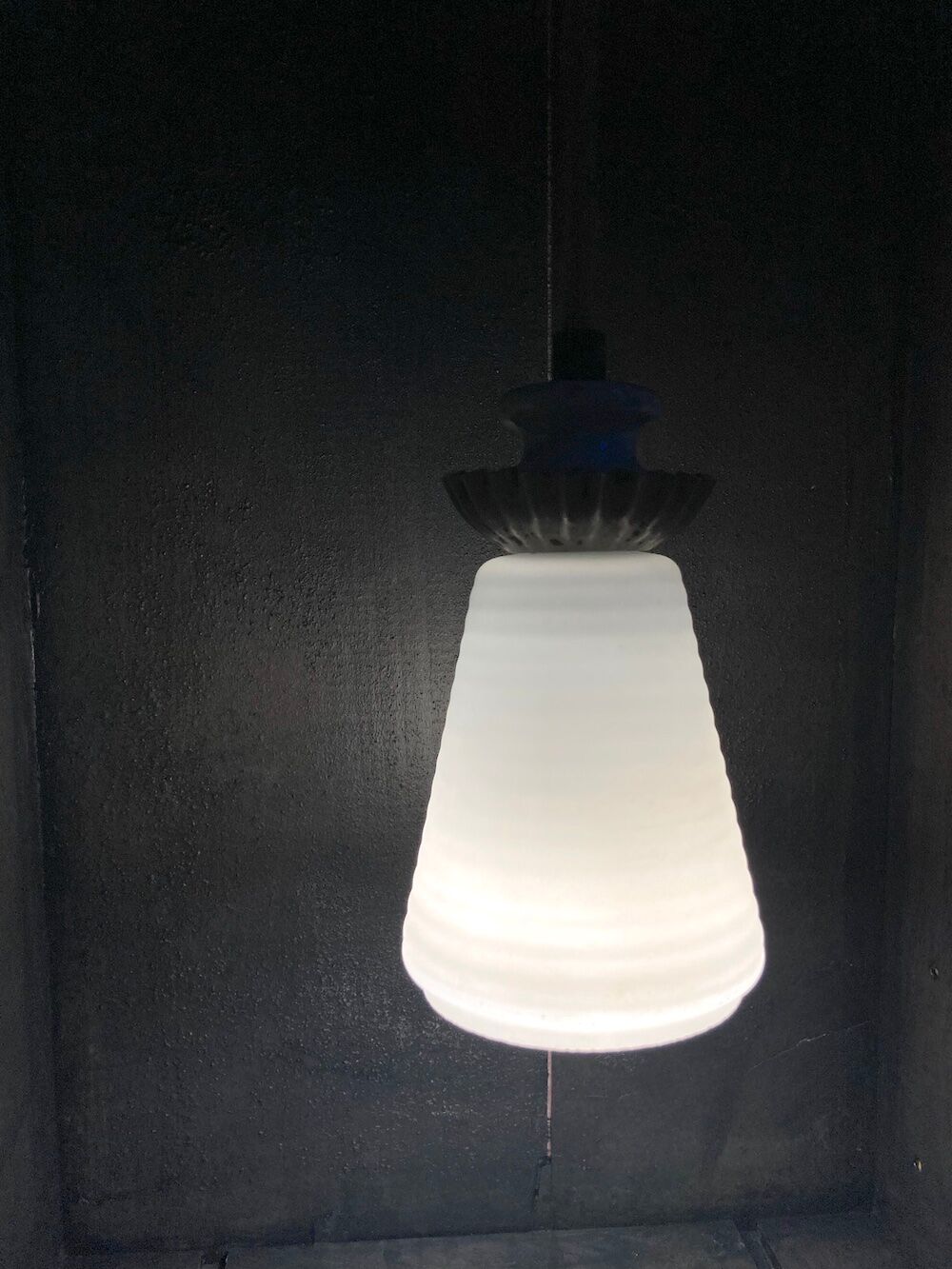 Walk cone white and metal