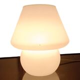 Lampe de table champignon en verre vintage