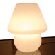 Lampe de table champignon en verre vintage