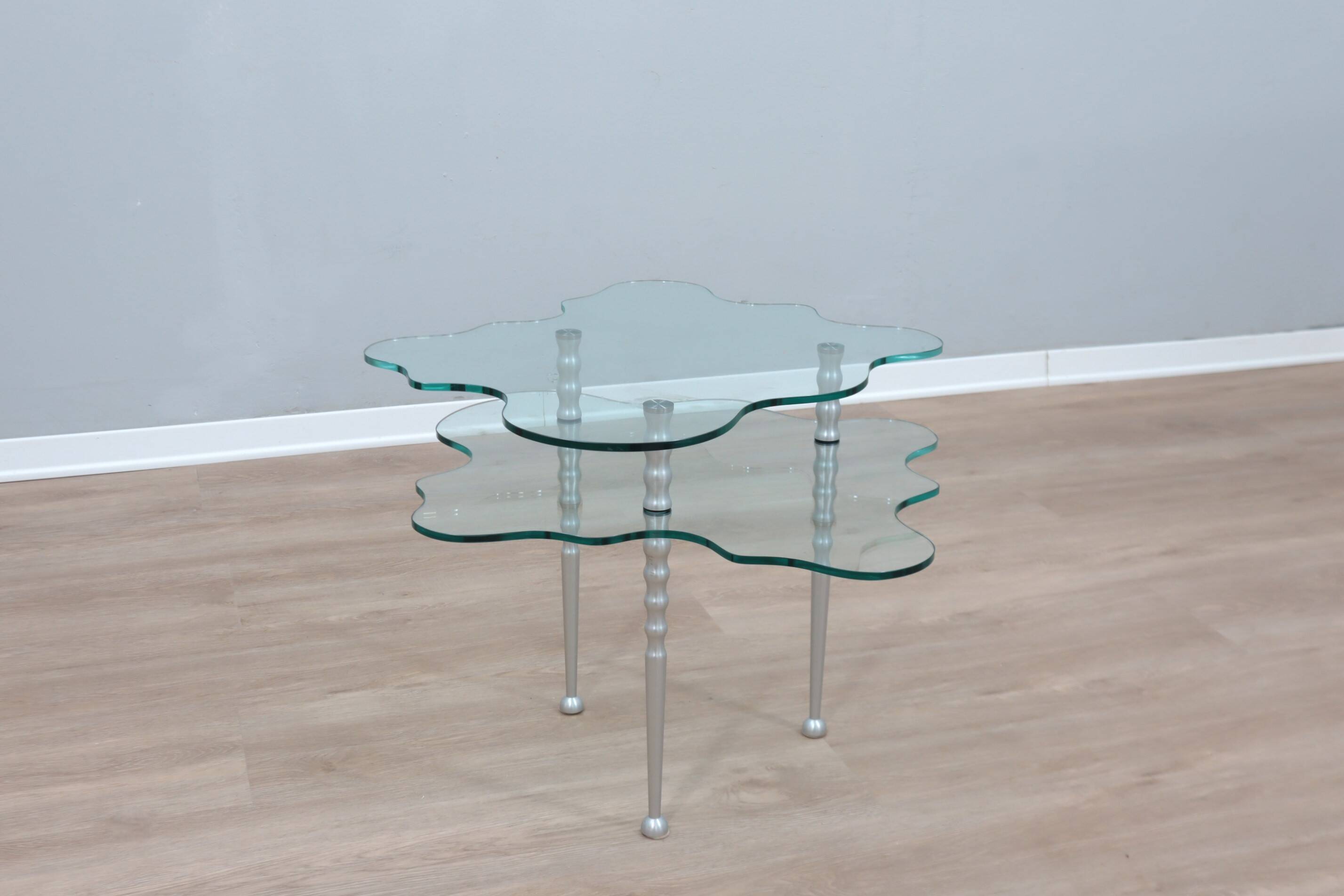 Alessandro Mendini post-modern glass coffee table 1980s