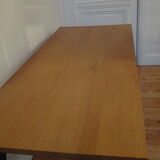 Tolix oak table