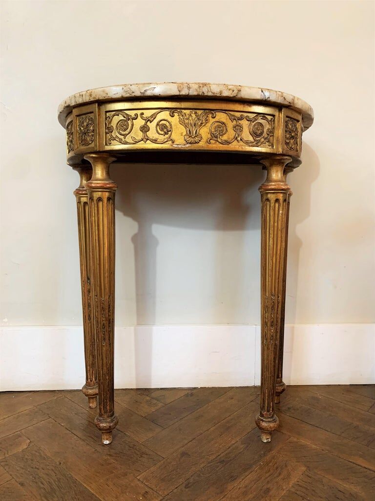 Console "Demi-Lune" Style Louis XVI Period Napoleon III