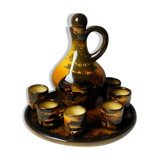 Service a liqueur en faience schramberg majolica style saint jean du desert