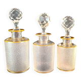 Napoleon III frosted crystal toilet set by Saint Louis