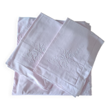 Set of old embroidered sheets