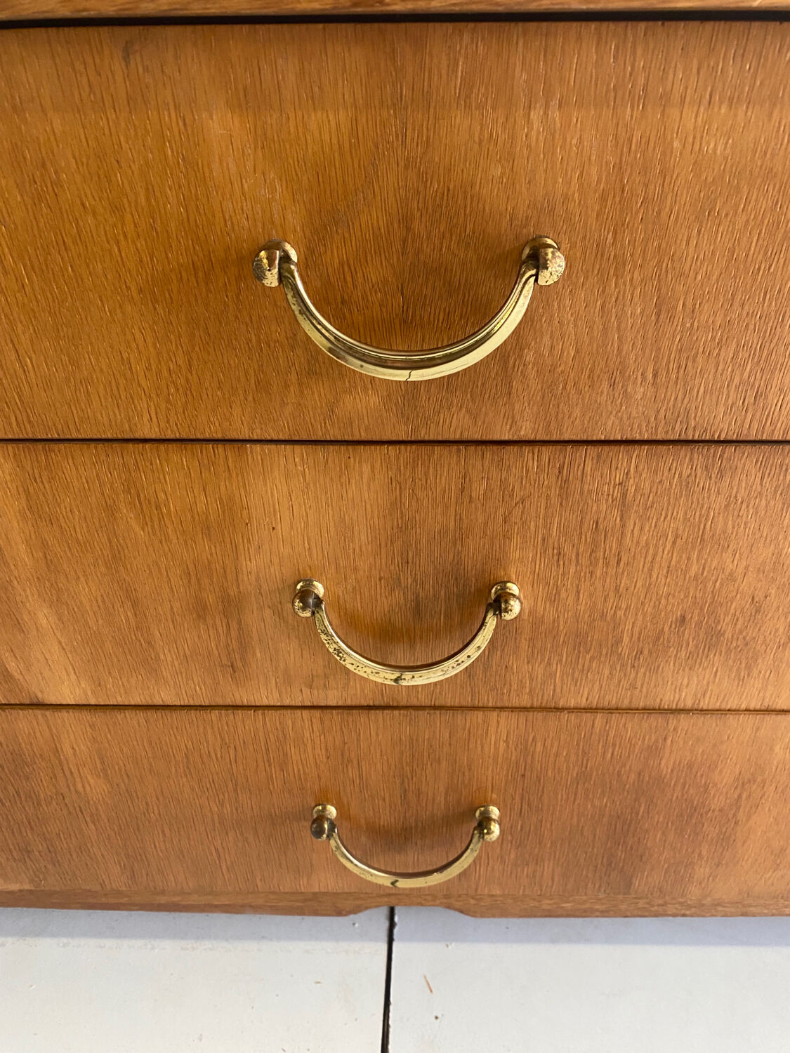 Vintage chest of drawers feet compass