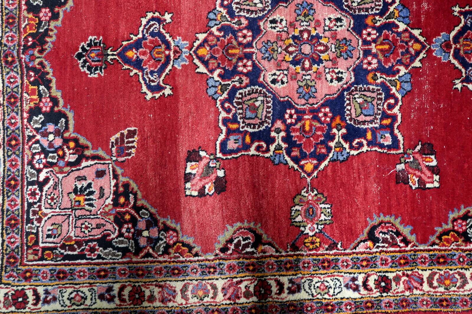 Tapis persan ancien Kazvin fait à la main 134 cm x 182 cm années 1920 - 1C1229