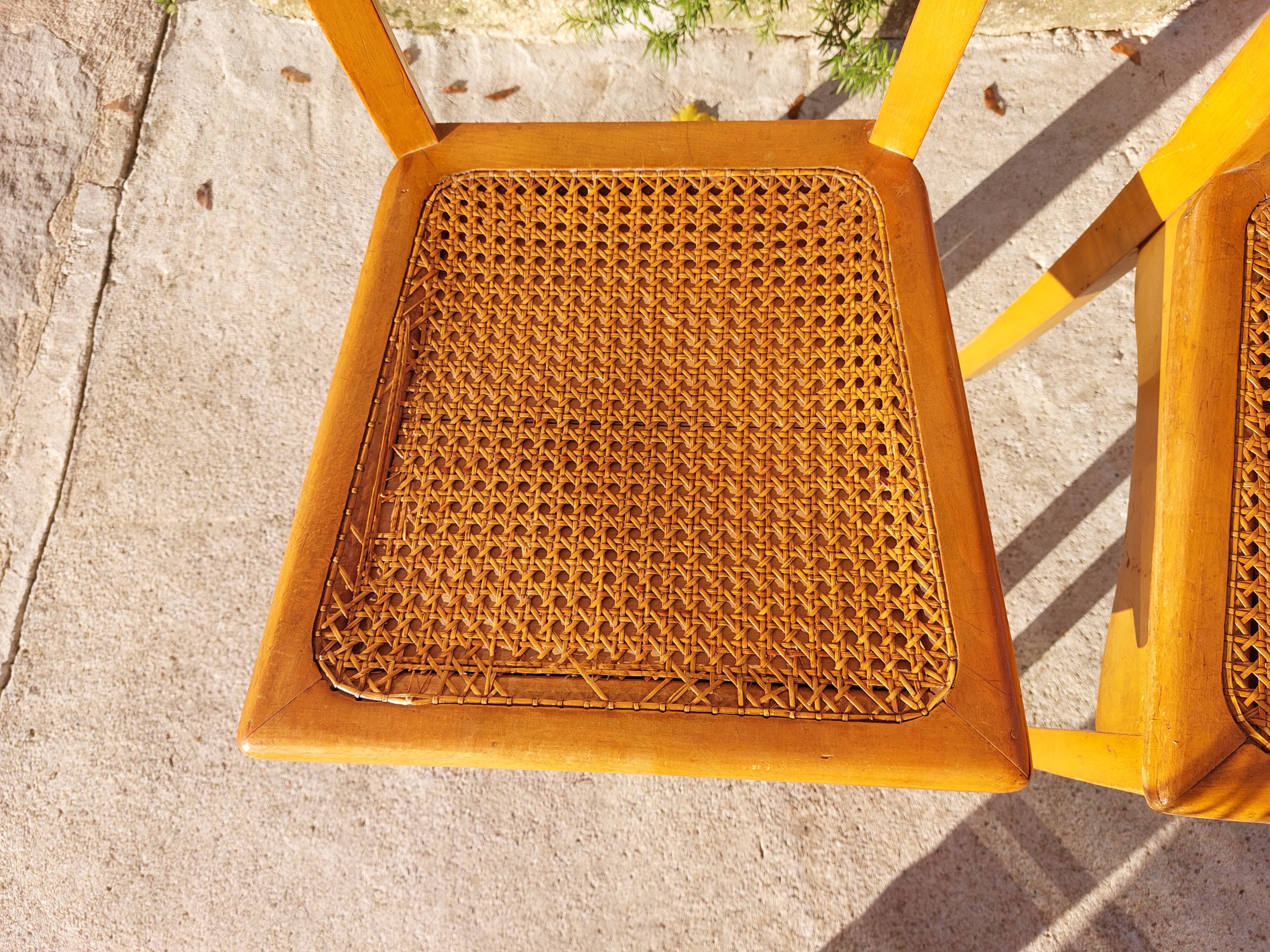 Stella chair pair, caned