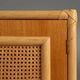 Four-door buffet in rattan and wood, France, 1960s