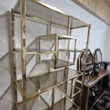 Vintage 1970s golden designer shelf