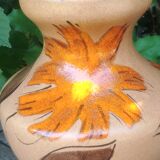 Large glazed ceramic vase from the manufacture of Saint Clément France Vintage 70s.