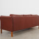 Brown leather sofa, Danish design, 1960s, production: Denmark