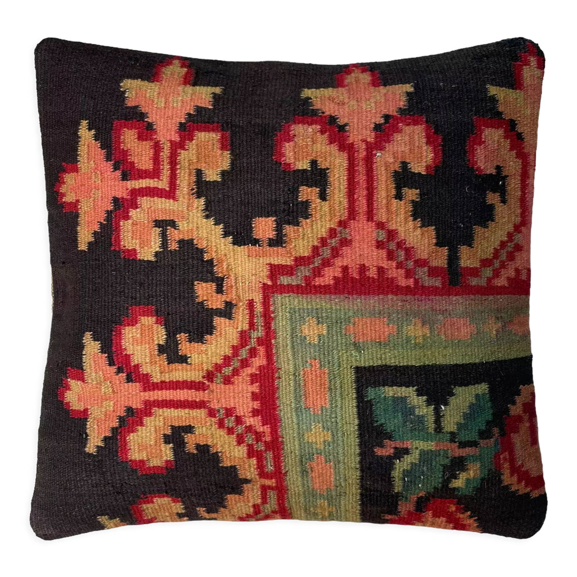 Vintage turkish kilim cushion cover 40x40cm