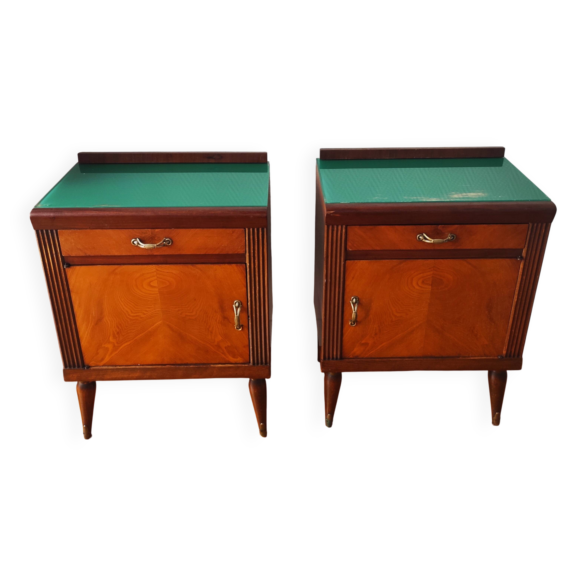 Paire de tables de chevet Italienne de 1950