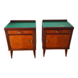 Paire de tables de chevet Italienne de 1950