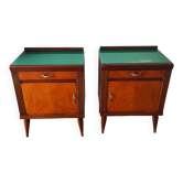 Pair of Italian bedside tables from 1950.