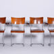 Set Of 4 Restored Bauhaus Beech Armchairs Designed by Mart Stam, 1930s, Czechia, High Gloss