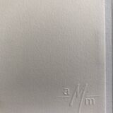 Jan peter thorbecke, mädchen am stand, 2002. woodcut signed in pencil