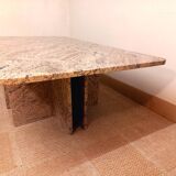 Vintage coffee table in pink marble 70s 80s